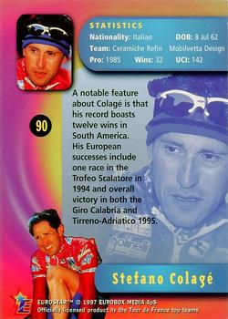 1997 Eurostar Tour de France #90 Stefano Colage Back